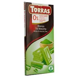 Шоколад білий Torras з чаєм матча без цукру 75 г - мініатюра 2