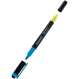 Набор маркеров Axent Highlighter Dual 2534-A клиновидный 2-4 мм 12 шт. голубой/желтый (2534-02-A)