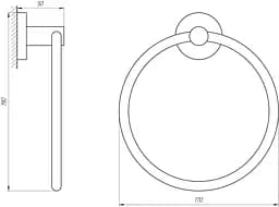 Тримач для рушника Perfect Sanitary Appliances SP 8113 Хром - мініатюра 2