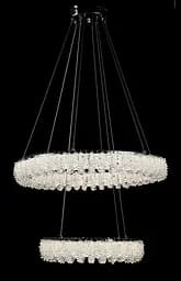 Двоярусна підвісна кришталева люстра L33038/600+400/2 LED (CH) - хром, 182 Вт, діаметр 60 см, від 16 до 25 м2 - мініатюра 5