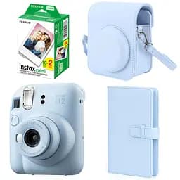 Набір камера Fujifilm Instax Mini 12, Фотопапір 20шт, Чохол, Фотоальбом 108фото Блакитний