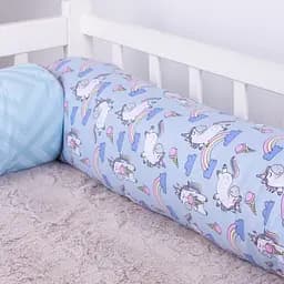 Захисні валики-бортики MirSon Kids Time 18-0006 Rainbow Unicorn, сині, 2 шт. - мініатюра 6