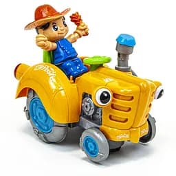 Трактор HD936B 19см, фигурка, музыка, свет, ездит, подвижные детали, в коробке (6903317168514) Желтый