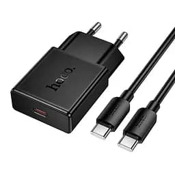 Адаптер сетевой HOCO C to C cable Speed ​​single-port PD ultra-thin charger set N72 |1Type-C, 20W/3A, PD/QC|