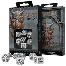Набор кубиков Dwarven White & black Dice Set , 7 шт. (SDWA02)