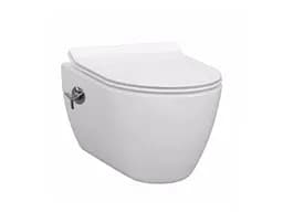 Унитаз подвесной с функцией биде Idevit Alfa Iderimless с сидением Soft Close SETK3104-2617-001-1-6000, Белый