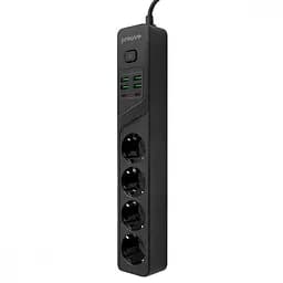 Мережевий фільтр Proove Power Strip P-04 (4 розетки + 4 USB + 2 Type-C) 2М black (PSP442420001)