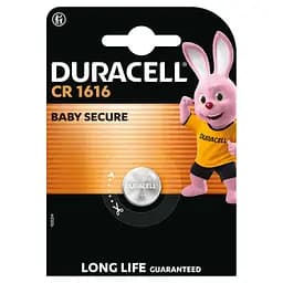 Батарейка Duracell CR 1616 спеціальна літієва типу таблетка 1616 3V, 1 шт. в упаковці (5011067)