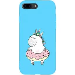 Чехол-накладка Toto Matt TPU 2 mm Print Case Apple iPhone 7 Plus/8 Plus #3 Unicorn Donut Sky Blue