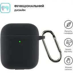 Чохол для навушників ArmorStandart Hang Silicone Case для AirPods 2 Black [ARM59679] [105602] - мініатюра 2