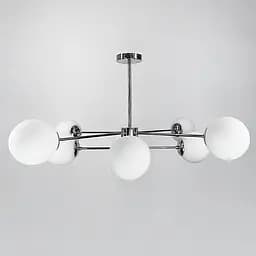 Потолочная серебряная люстра Right Selection на 8 плафонов Line.F CD 111/8 CH