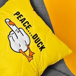 Подушка декоративна Ideia Peace... Duck бойовий гус 40х40 см (8-35750*001) - мініатюра 6