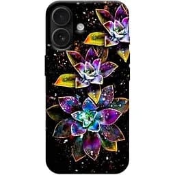 Чохол Demsky Flowers on black для Apple iPhone 17 (6.3)