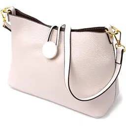 Кожаная женская сумка Vintage с оригинальной застежкой пуговкой 26х18х10 см sum0028991