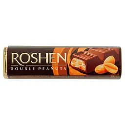 Батончик Roshen Double peanuts молочый шоколад с арахисом 39 г