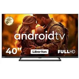 Телевізор 40" Liberton LTV-40F01AT, чорний, LED, FulHD 1920x1080, 60Hz, Android TV, DVB-T2, DVB-T, DVB-C, RF, A/V, WI-FI, RJ45,