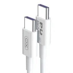 Кабель XO NB-Q190B 60W Charger Cable Type-c to Type-c 2 м Белый
