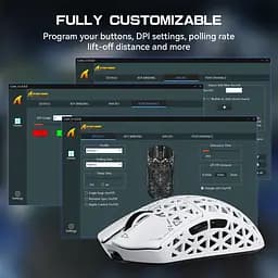 Ігрова мишка ATTACK SHARK R5 Ultra / Три режими підключення / PAW3950MAX / Carbon Fiber / 39 г / White - мініатюра 7