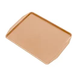 Прямоугольный поднос с ручками 48.5 x 35.5 см полипропилен, Полімет Бежевый 86272