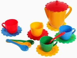 Набір посуду з чайником Tigres Ромашка Люкс, на 4 персони, зелений (39085 Зелений)