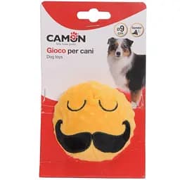 Игрушка для собак Camon мяч Улыбка плюшевая с пищалкой 9 см в ассортименте (AH4006)