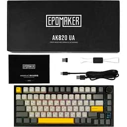 Клавіатура Epomaker AK820 Pro Gift Switch Black механічна бездротова (AK820-PRO-B-G)  - мініатюра 2