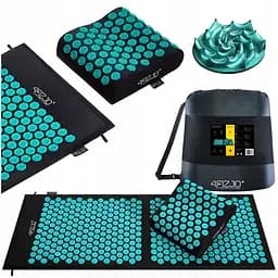 Килимок акупунктурний 4FIZJO Eco Mat XL Аплікатор Кузнєцова з подушкою 110 x 42 см 4FJ0384 Black/Blue (P-5907739313874) - мініатюра 2