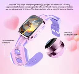 Дитячий смарт годинник Lemfo D58 з SIM картою, GPS та операційною системою Android 8.1, 8 ГБ пам’яті, підтримкою YouTube, Tik Tok, WhatsApp, 4G відеодзвінками та кнопкою SOS Рожевий - мініатюра 8