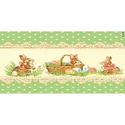 Серветки паперові Silken пасхальні Зайчики на гялявины 33 x 33 см 18 шт.