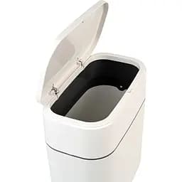 Відро для сміття МВМ My Home з кришкою 300х165х320 мм біло-сіре (BIN-23 10L WHITE/GRAY) - мініатюра 5