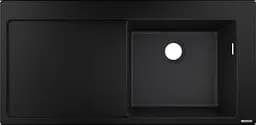 Кухонна мийка Hansgrohe S514-F450 1050x510 поличка зліва Graphiteblack 43314170, Чорний
