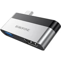 Адаптер розширювальний хаб Borofone DH2 - Type-C до 4K HDMI + USB 3.0 - мініатюра 3