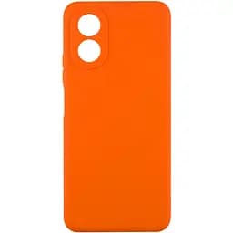 Силіконовий чохол Candy Full Camera для Oppo A38 / A18 Помаранчевий / Orange