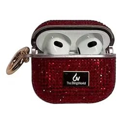 TPU чохол Bling World Rock Diamond для навушників AirPods 1/2 Червоний