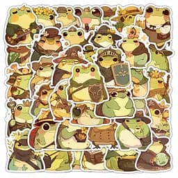 Стікерпак Жаби Набір наклейок GeekLand Frogs 50 штук