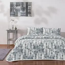 Постільна білизна з покривалом-піке Jamie Grey / простирадло на резинці Tac pbe0051410