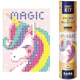 Картина по номерам стикерами Умняшка Единорог 33х48 см 1200 стикеров 1784