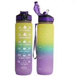 Мотивационная бутылка для воды со временем без BPA Tritan фитнес спорт прогулка ygf 1 л