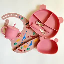 Набір для прикорму Мишки BPR img_e5351 залізні прибори рожевий (дитячий) Blush - мініатюра 2
