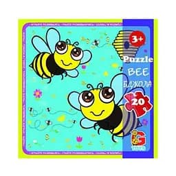 Пазлы Насекомые. Пчела LI05 G-Toys 20 элементов (4824687638334)