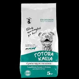 Екструдована корм-каша Лапа Шеф для дорослих собак з м'ясом 5 кг (Термін зберігання 6 місяців)