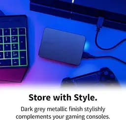 Зовнішній жорсткий диск 2.5" USB 4.0TB Toshiba Canvio Gaming Dark Grey (HDTX240EK3CA) - мініатюра 6