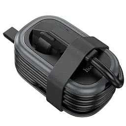 Мережевий зарядний пристрій подовжувач Hoco NS7 2 USB/ Type-C PD 20W 1 розетка 1.1m чорний - мініатюра 7