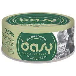 Вологий корм Oasy Cat Wet More Love для дорослих котів курка з тунцем 70 г