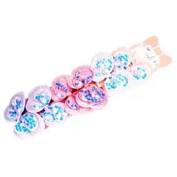 Резинка для волосся дитяча Метелик з паєтками La-beauty 0108-408, 6 штук