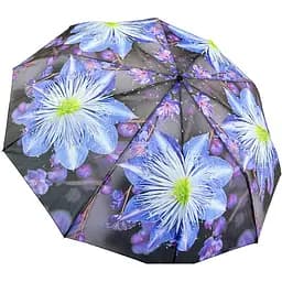 Женский складной зонтик полуавтомат S&L 100 см голубая