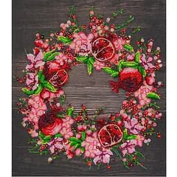 Набір для вишивання бісером Abris Art Червоні гранати на натуральному полотні  AB-890