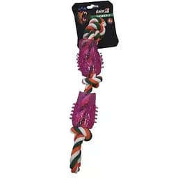 Игрушка AnimAll GrizZzly дентал Сова-2 с канатом для собак 28×5 см