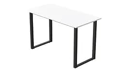 Стіл письмовий Кнап 2 Ferrum-decor 750x1400x700 Чорний метал ДСП Білий 16 мм (FRD-106426) - мініатюра 6