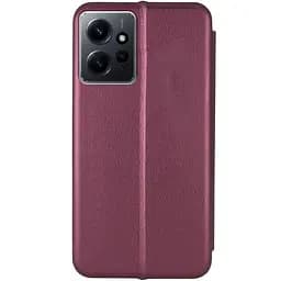 Шкіряний чохол-книжка Classy для Xiaomi Redmi Note 12 4G Бордовий - мініатюра 2